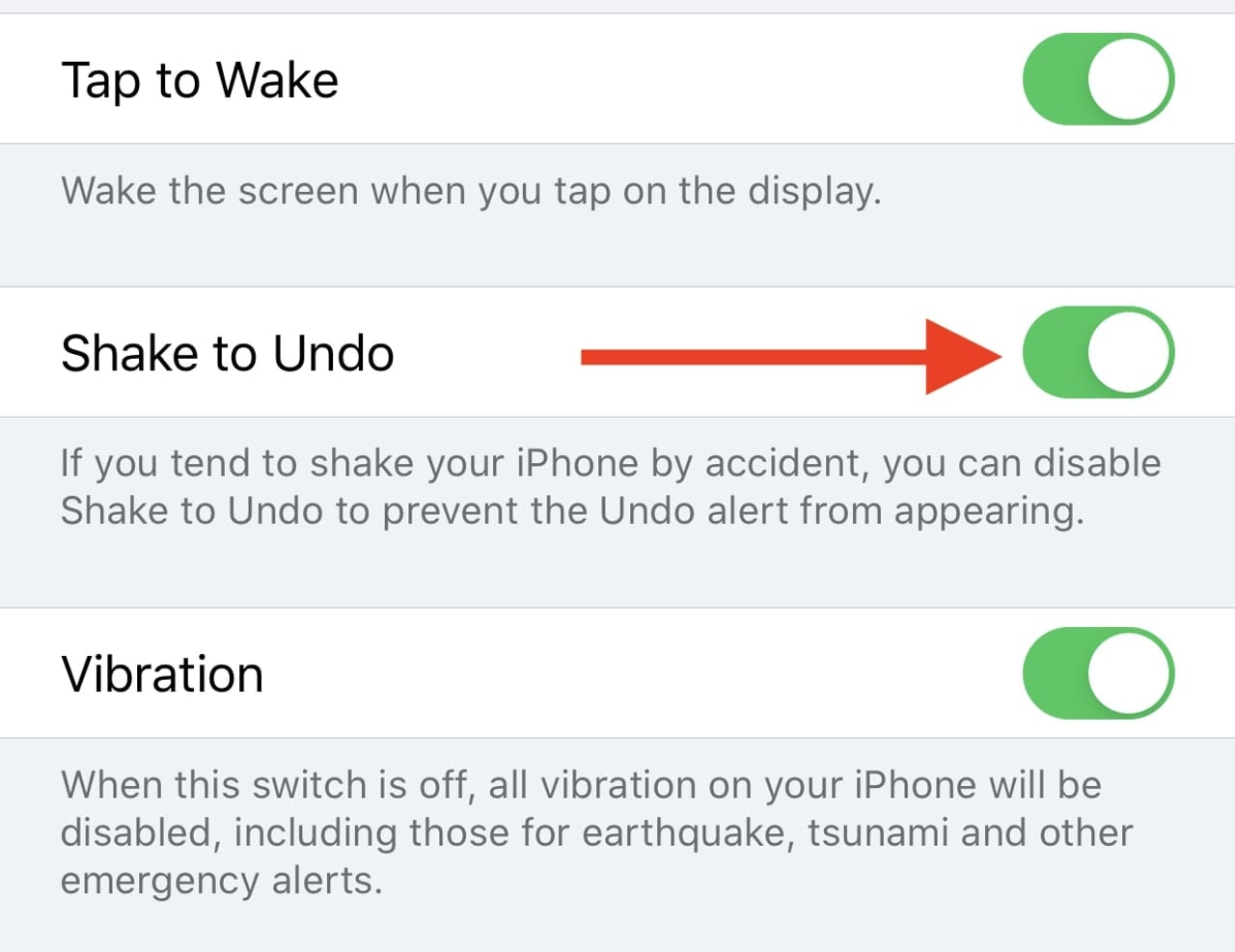 How to disable 'Shake to Undo' on iPhone and iPad