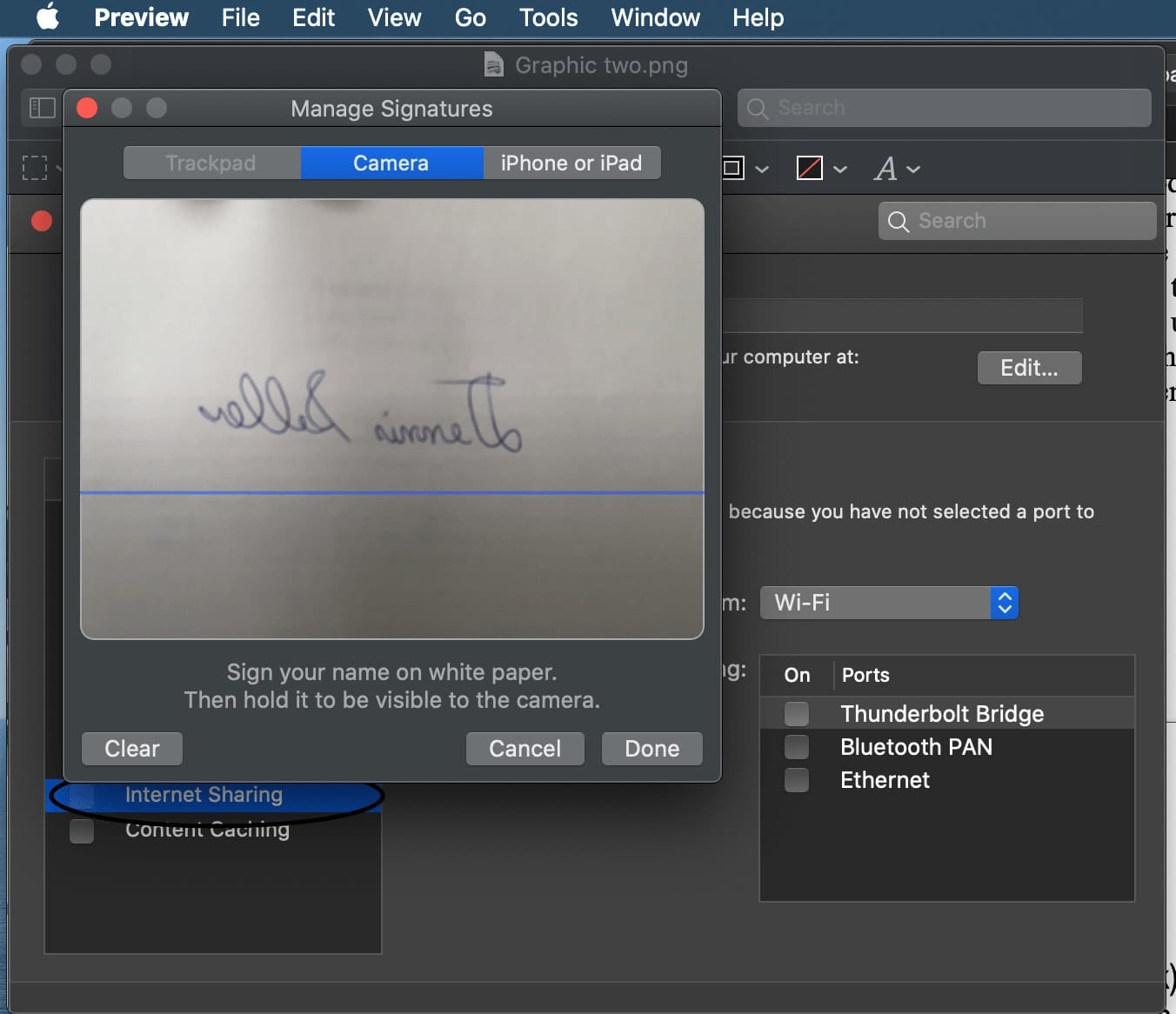 add signature on mac