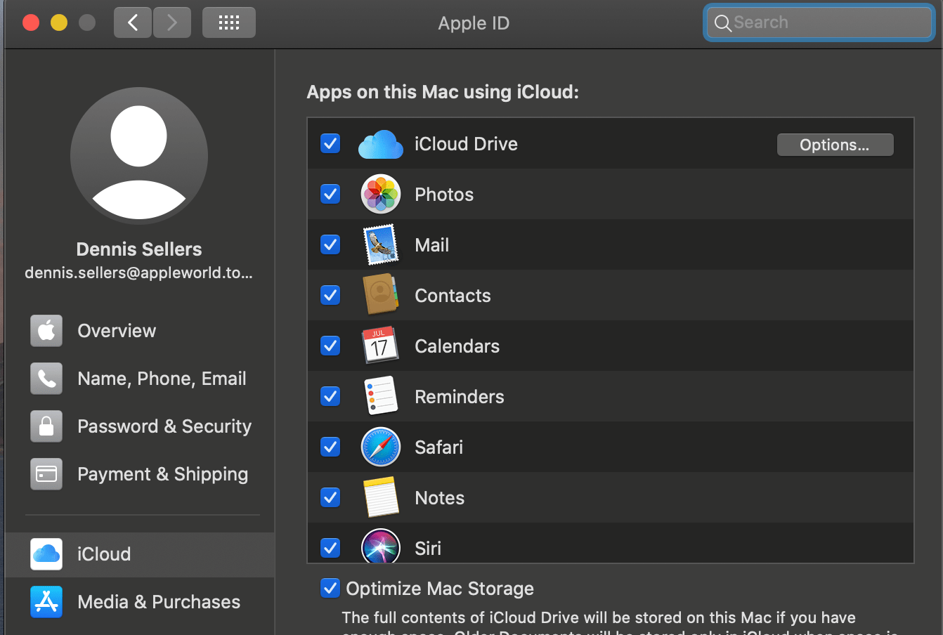 Choosing iCloud in your Apple ID preferences shows the apps being used