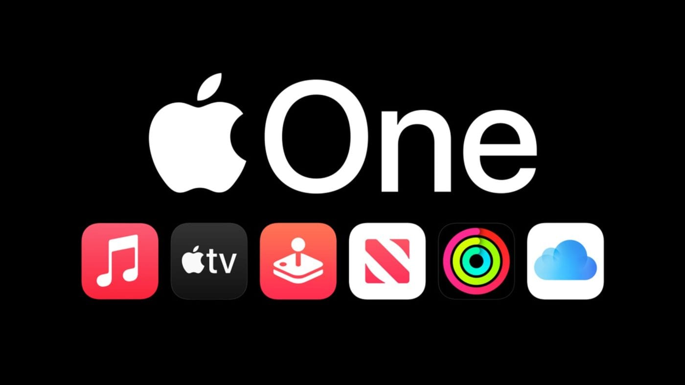 Apple One logo with included apps