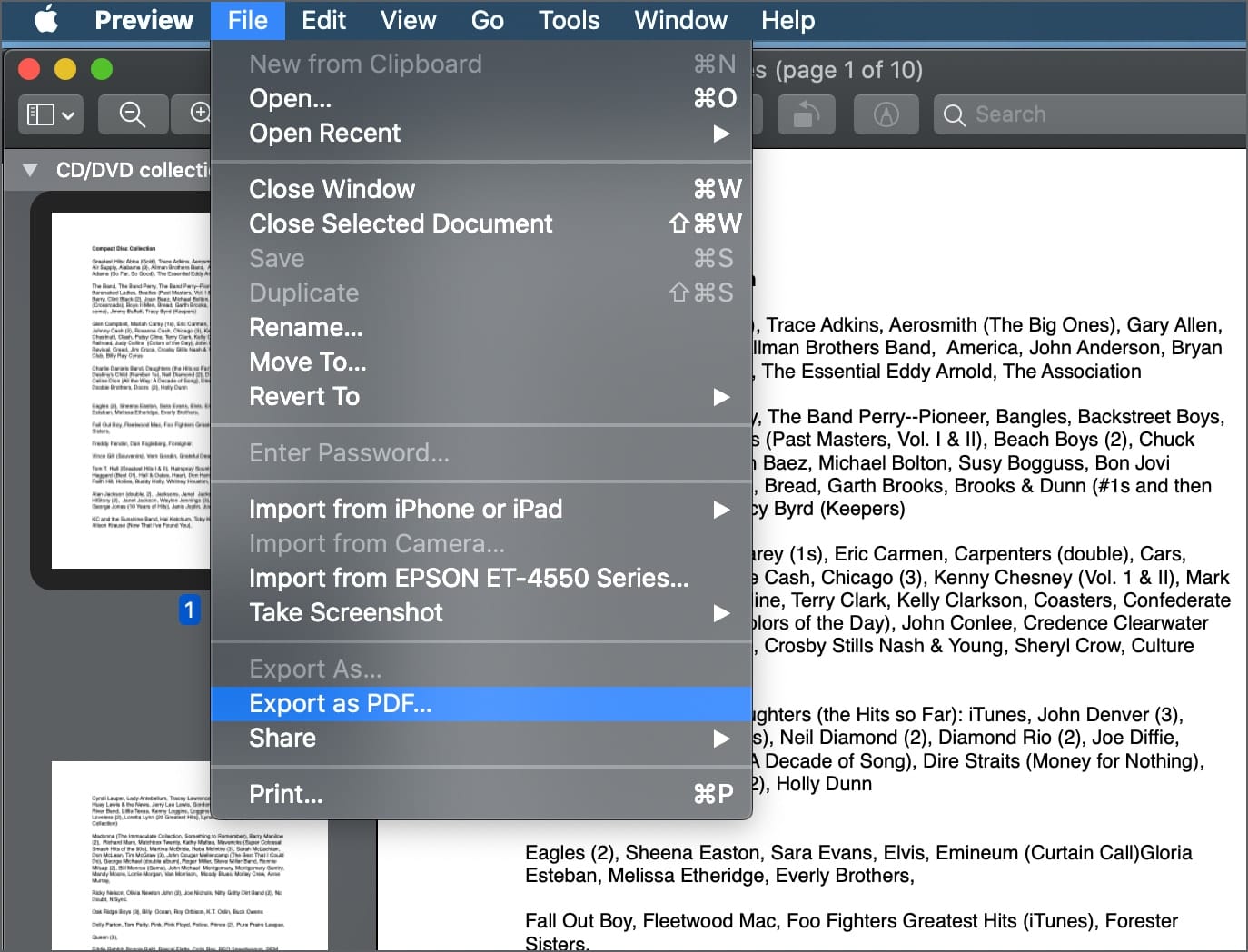 how to save pages as a pdf on mac