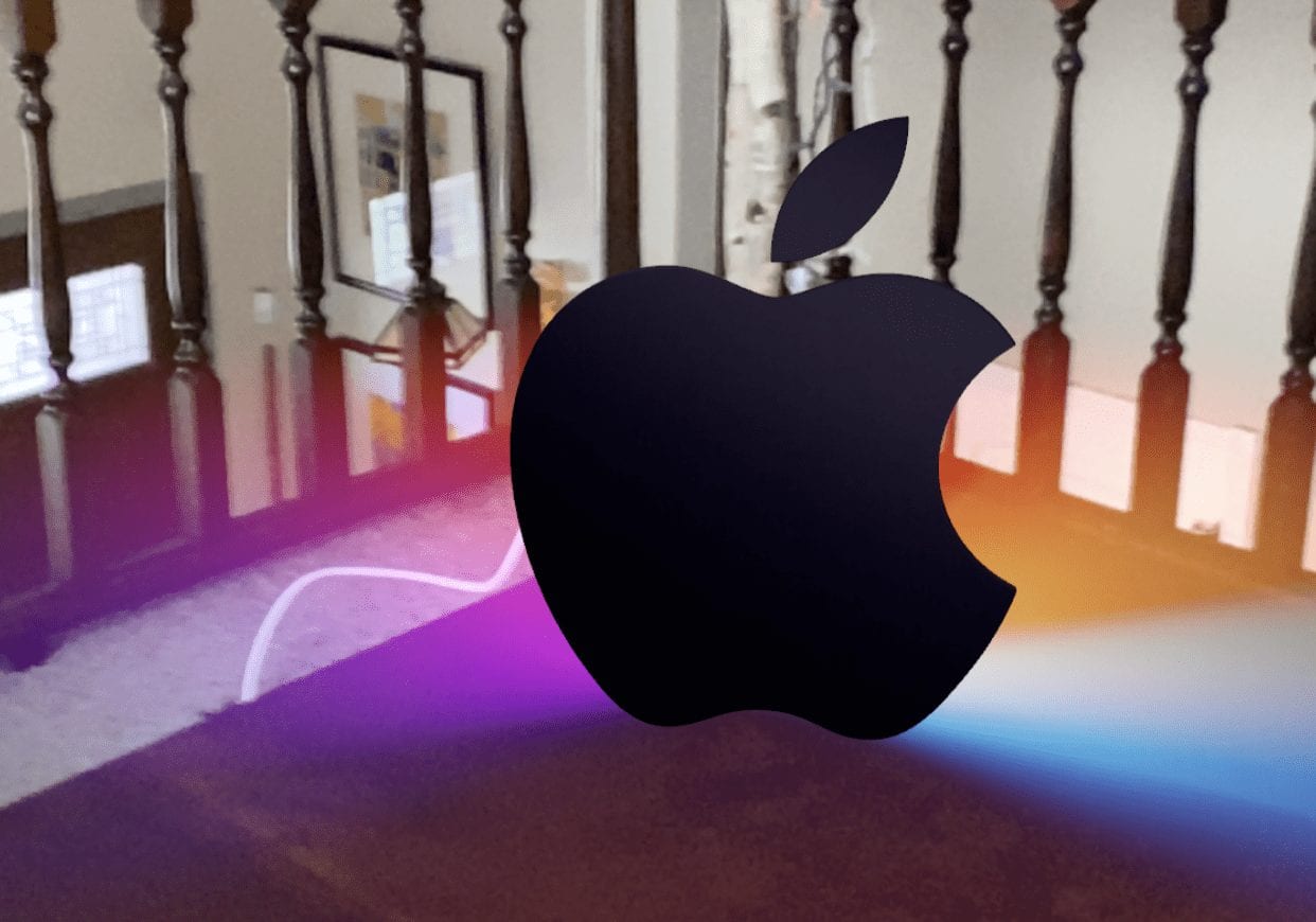 The animated AR Apple logo in the Apple Event Easter egg