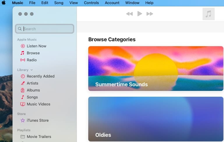 Browse Categories in Apple Music