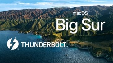 macOS Big Sur wallpaper with Thunderbolt logo