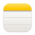 macOS Bif Sur Notes app icon