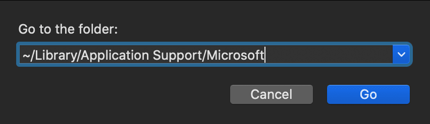 go to application support folder