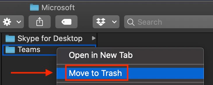 move folder to trash
