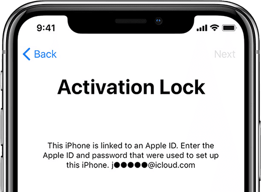 transparent activation lock on iPhone