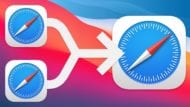 Two safari icons with merge arrow into one