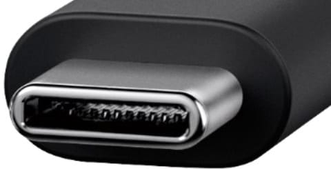 Front end connector of a usb-c or thunderbolt cable