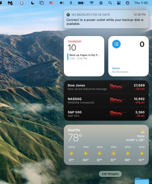 How to Use the Weather Widget in macOS Big Sur