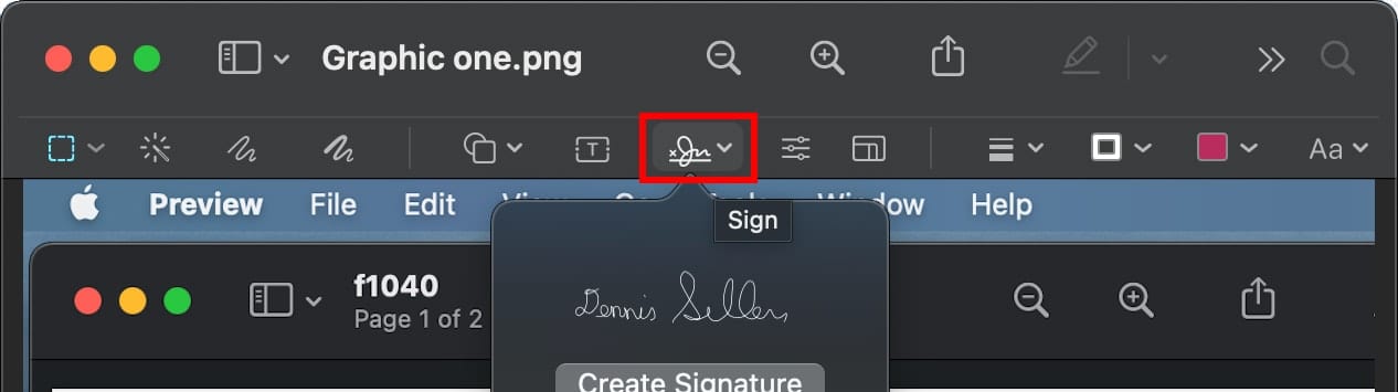 macOS Preview signature tool