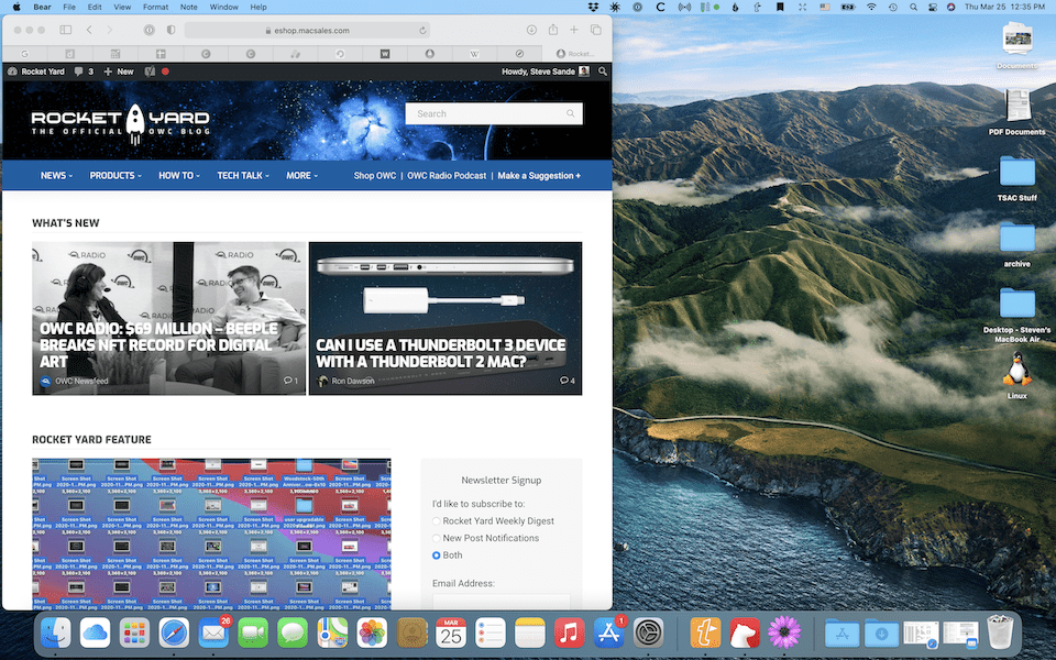 macOS 11 Big Sur desktop