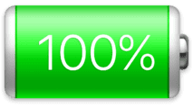 green macos big sur battery icon showing 100%