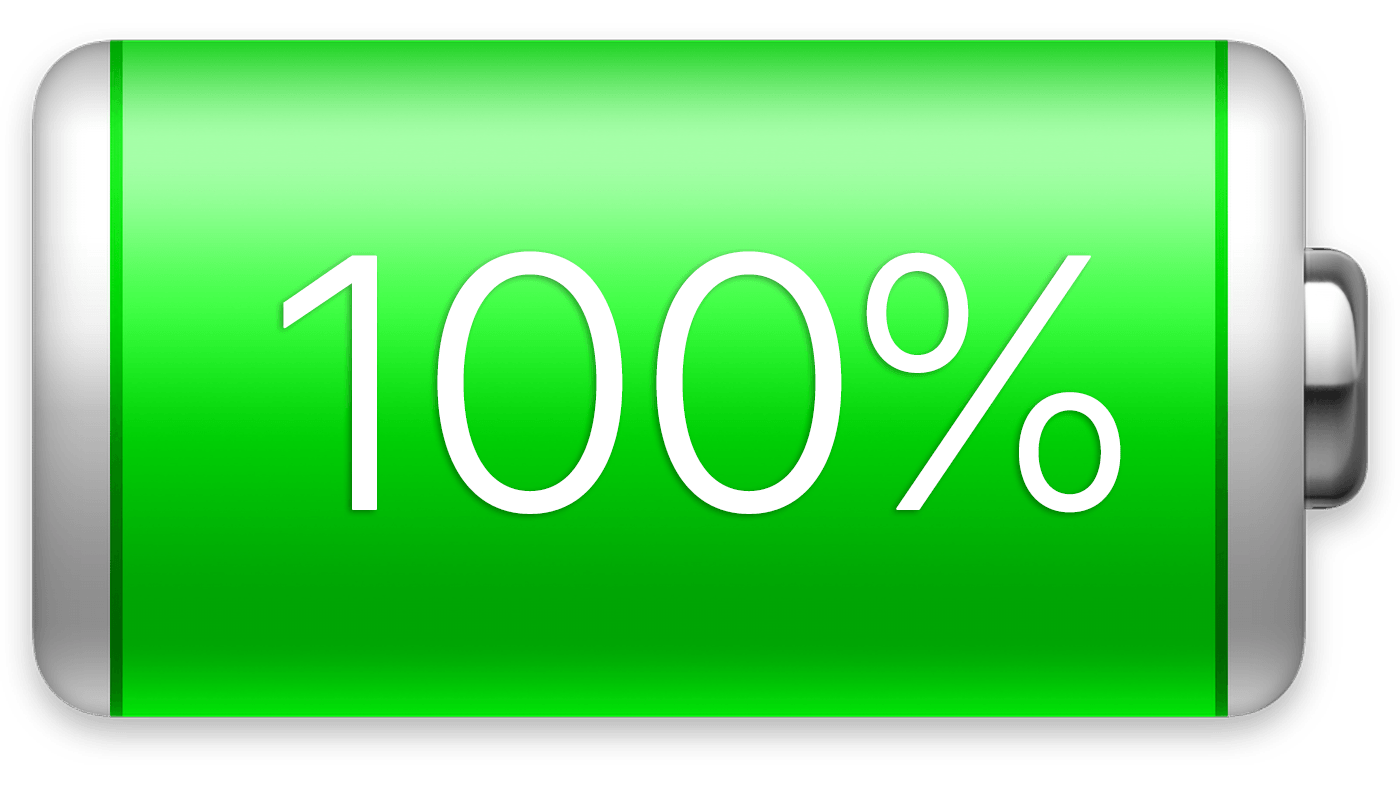 green macos big sur battery icon showing 100%