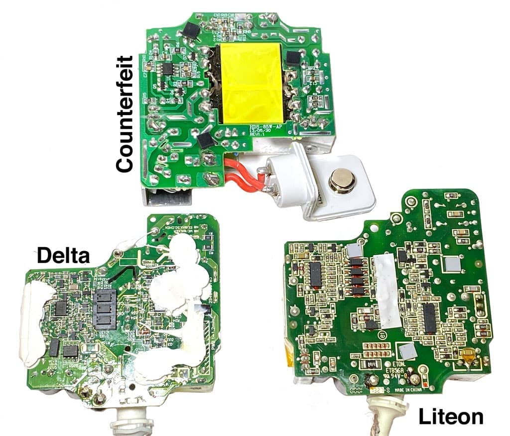 Internal components of a MagSafe power adapter