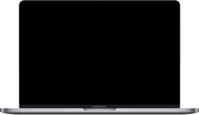MacBook Pro with a blank black screen