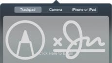 macOS Preview app trackpad signature
