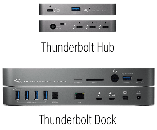 OWC Thunderbolt Hub & OWC Thunderbolt 3 Dock