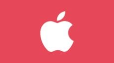 Apple News – White Apple logo on red background