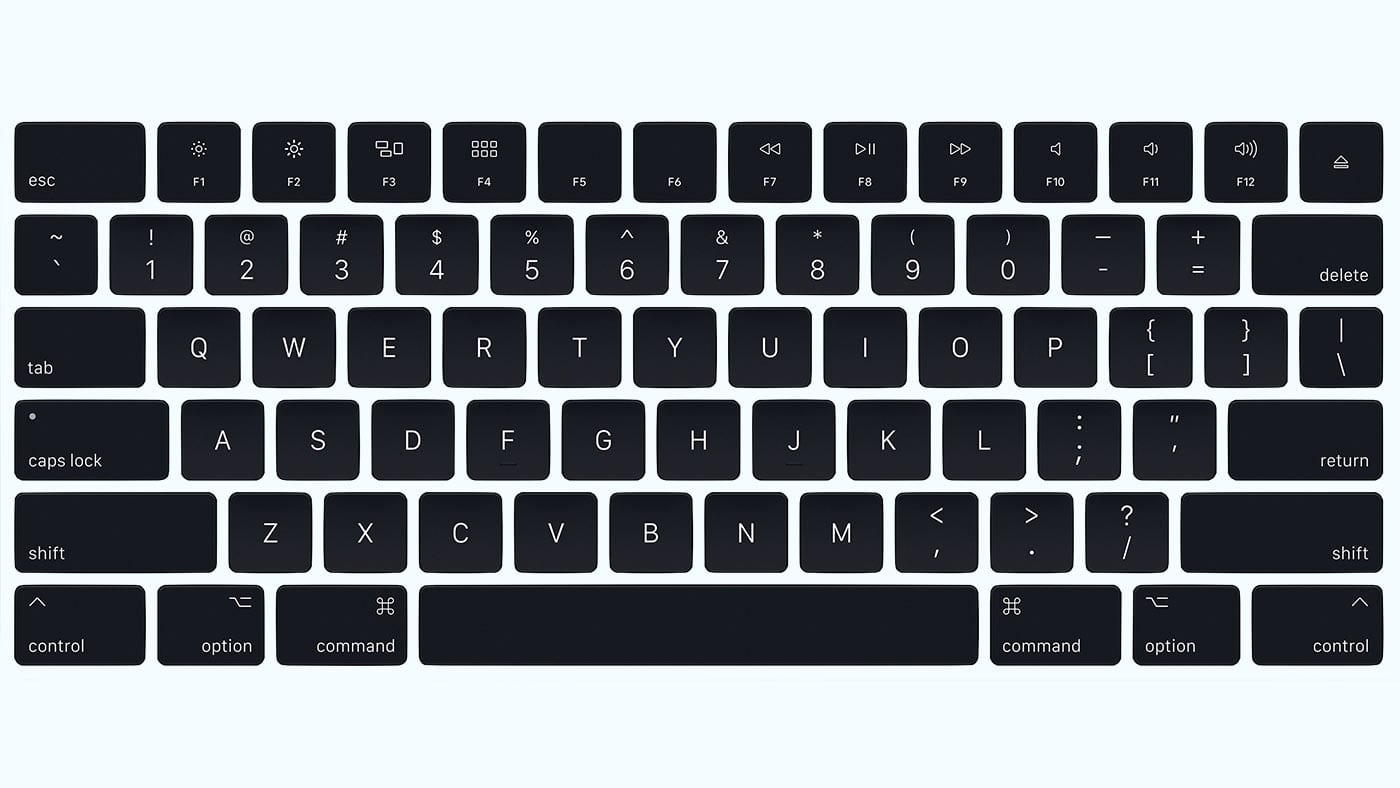 Mac Keyboard - black keys