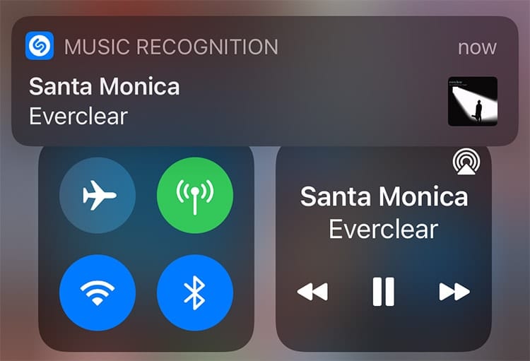 Snata Monica by Everclear being recognized on iPhone