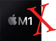 Apple silicon M1x chip mockup