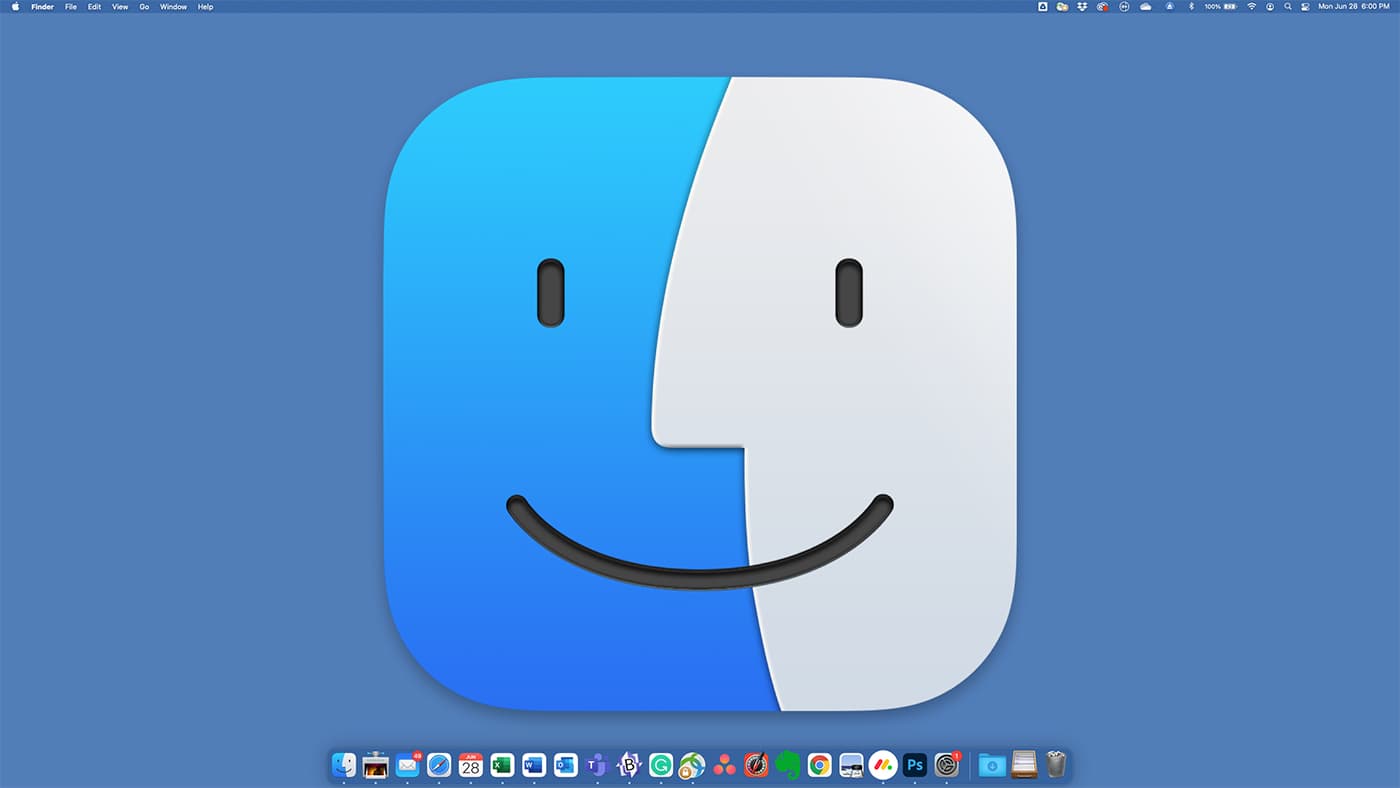 Mac finder icon used as desktop picture