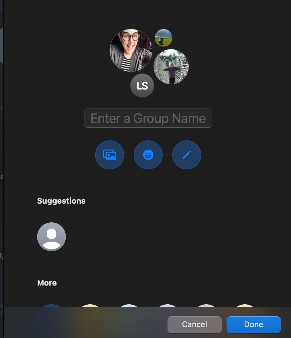 Name macOS Messages Group