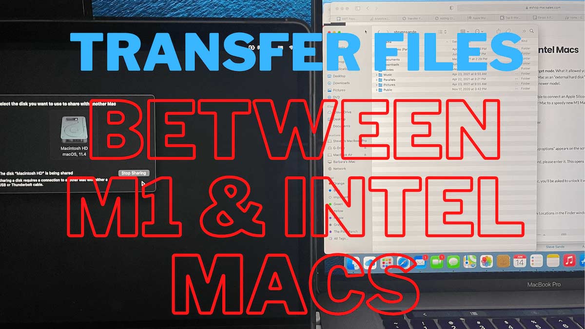 transferring files between m1 & intel macs