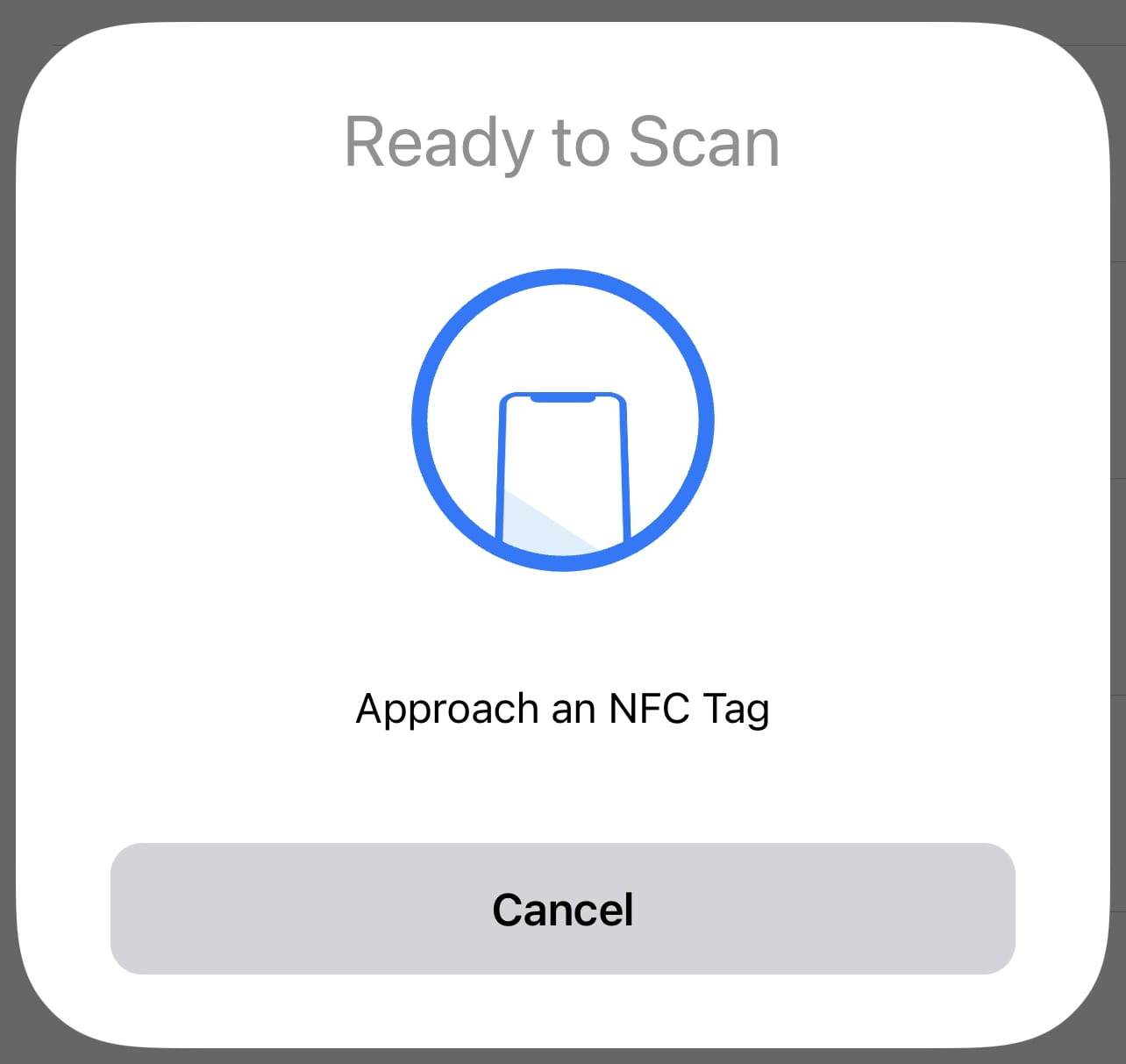Bring the top of the iPhone to your NFC tag