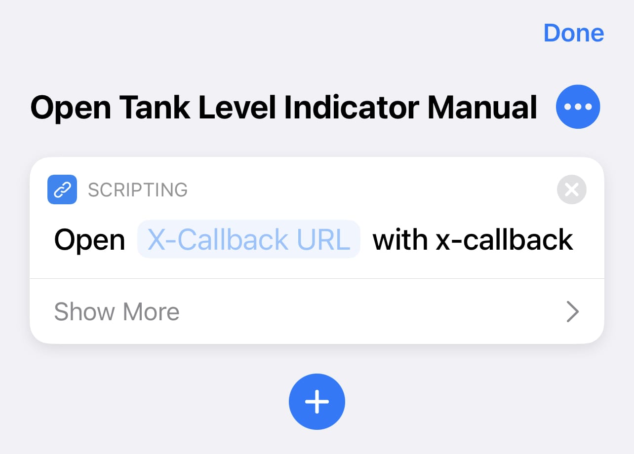 Tap X-Callback URL to enter the long URL listed above