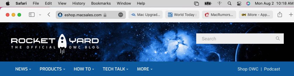 macOS Monterey's new Safari tab bar