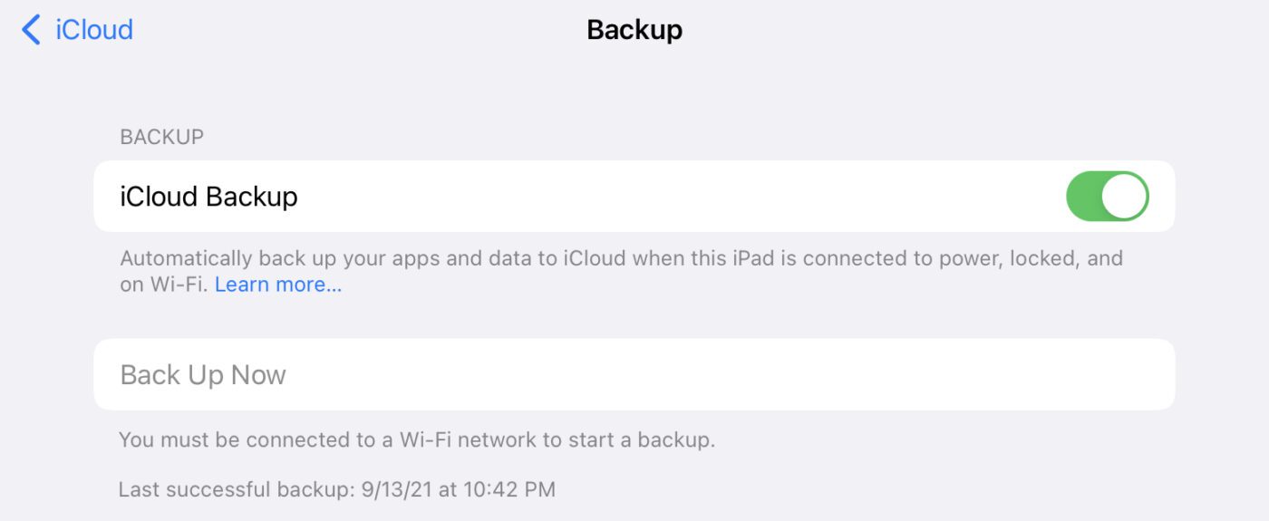 iCloud Backup