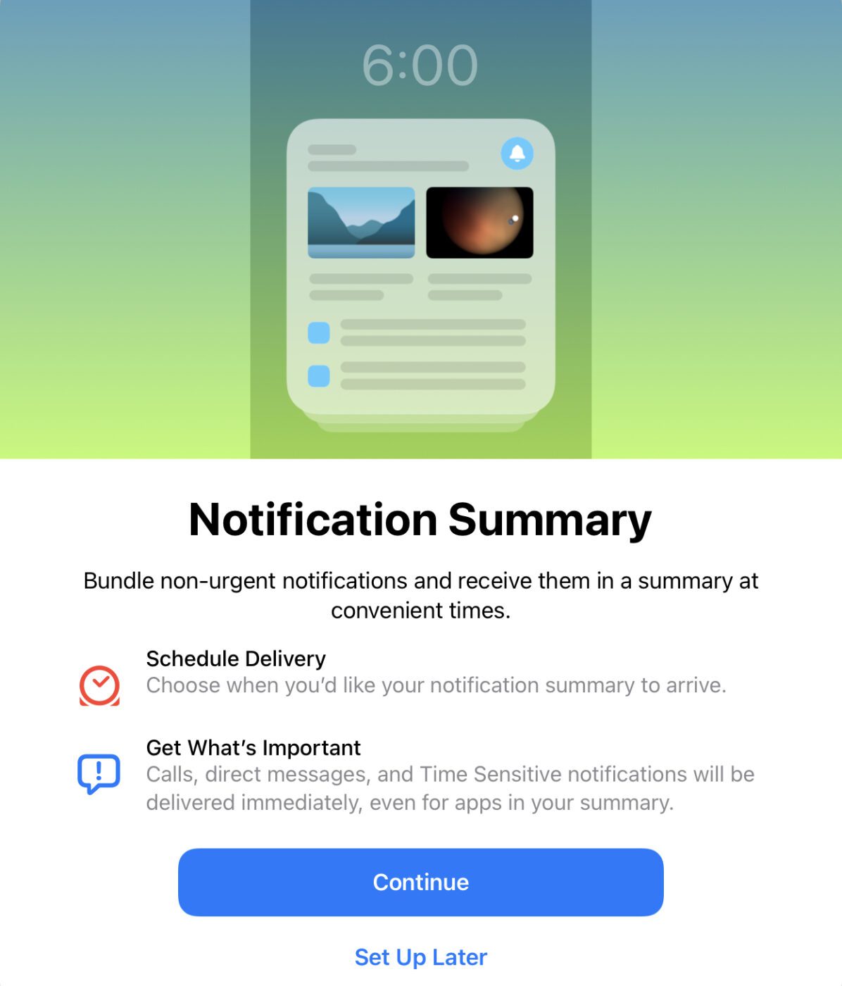 Notification Summary