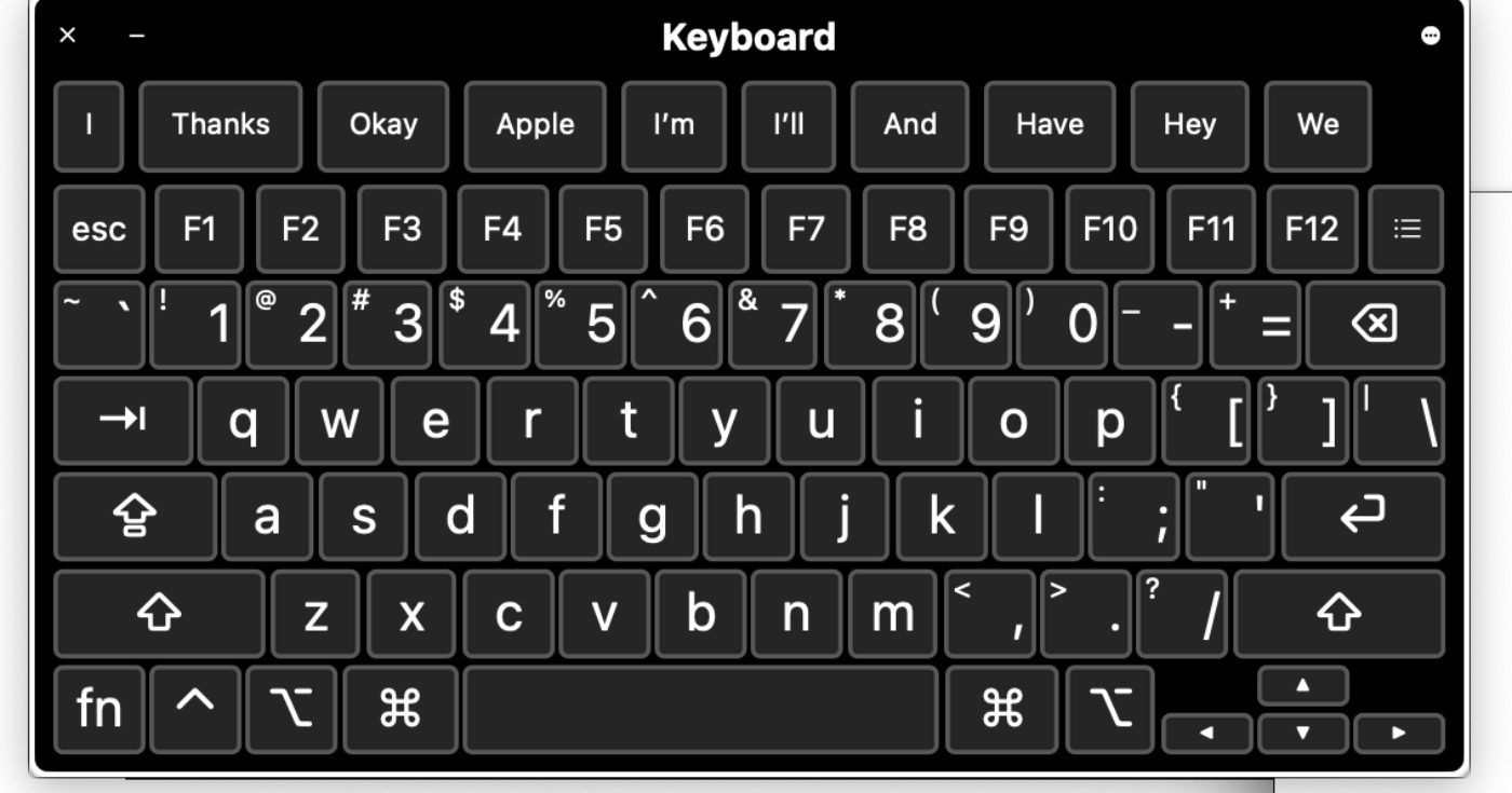 Keyboard viewer