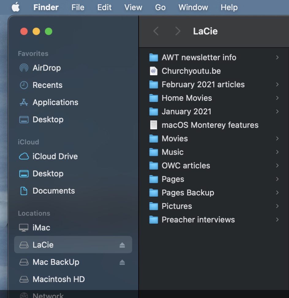 Finder Columns view