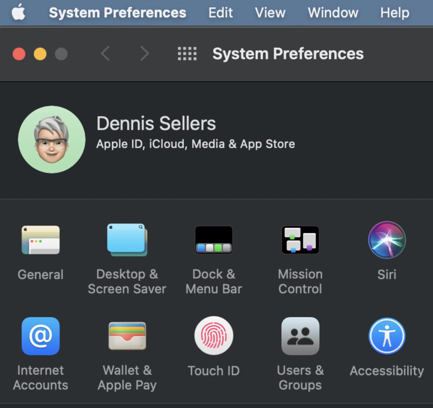 macOS system preferences