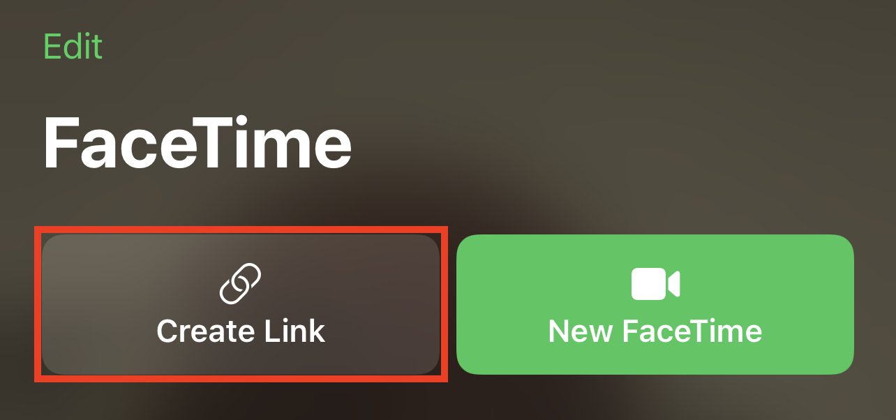 iOS 15 FaceTime Create Link