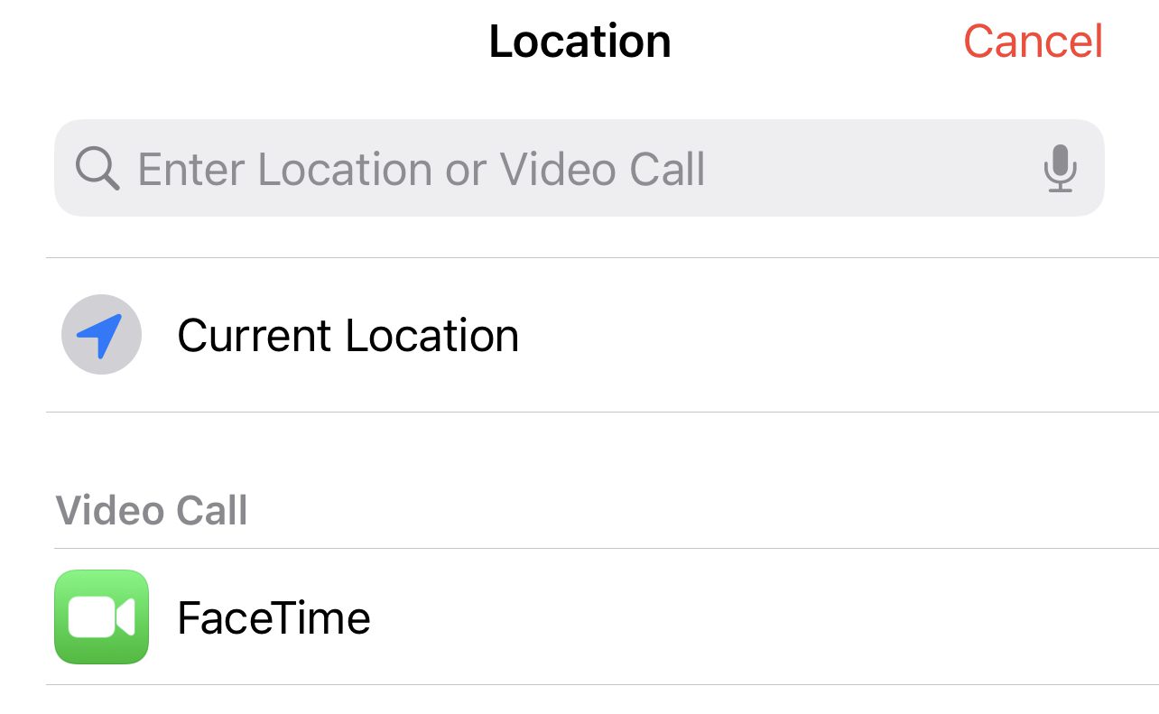 iOS 15 FaceTime Calendar