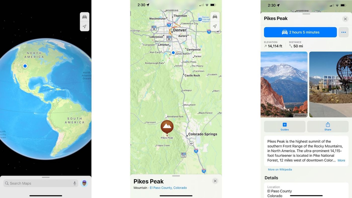 iOS 15 Maps Interactive Globe