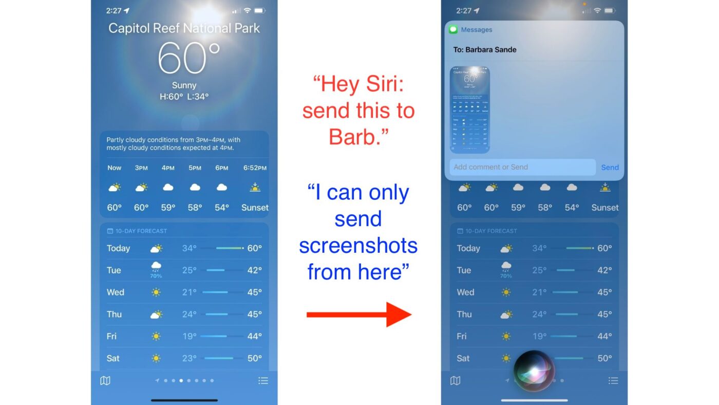 iOS 15 Siri Screenshots