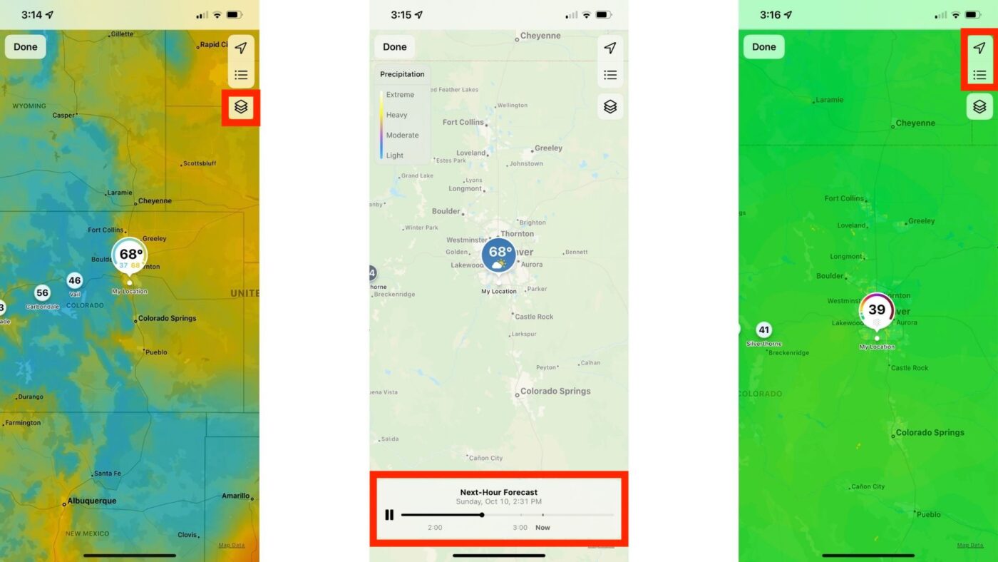 iOS 15 Weather Maps