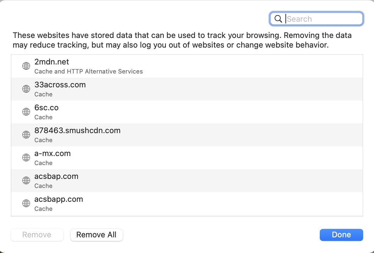 Manually remove cookies