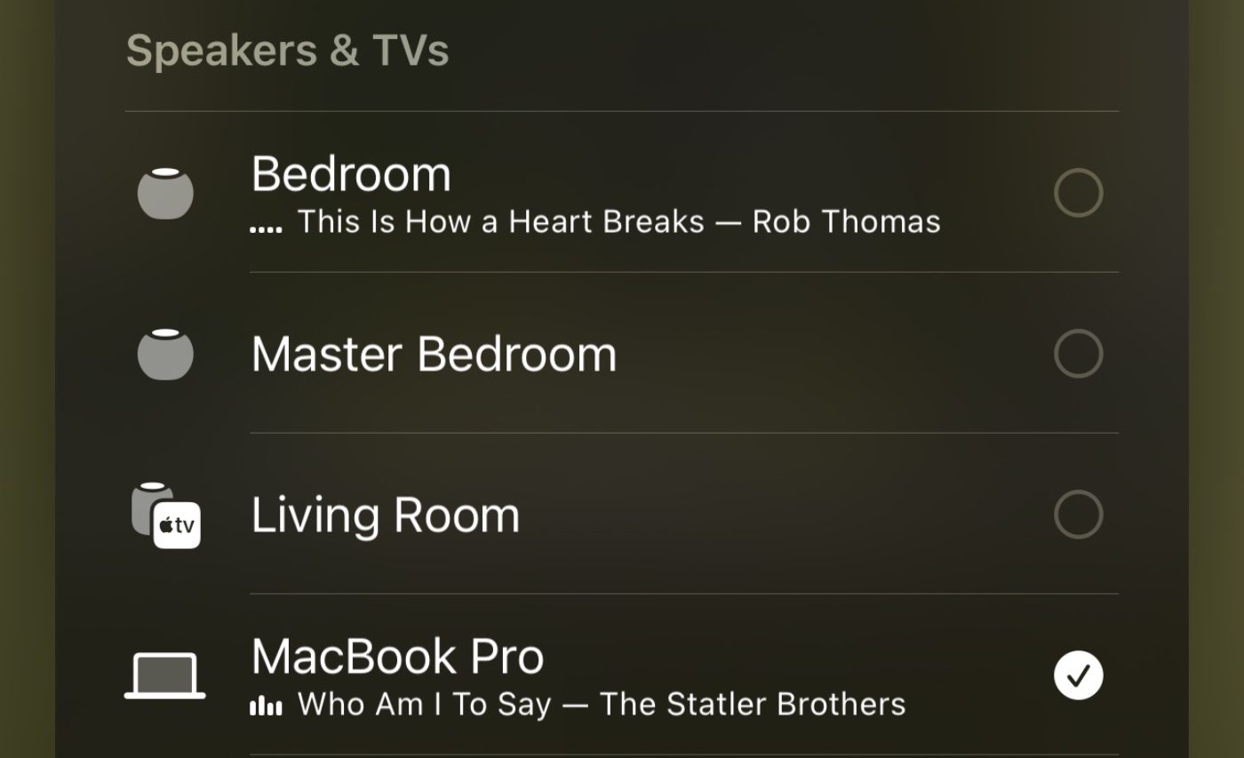 Choose your Mac from the list of AirPlay devices.