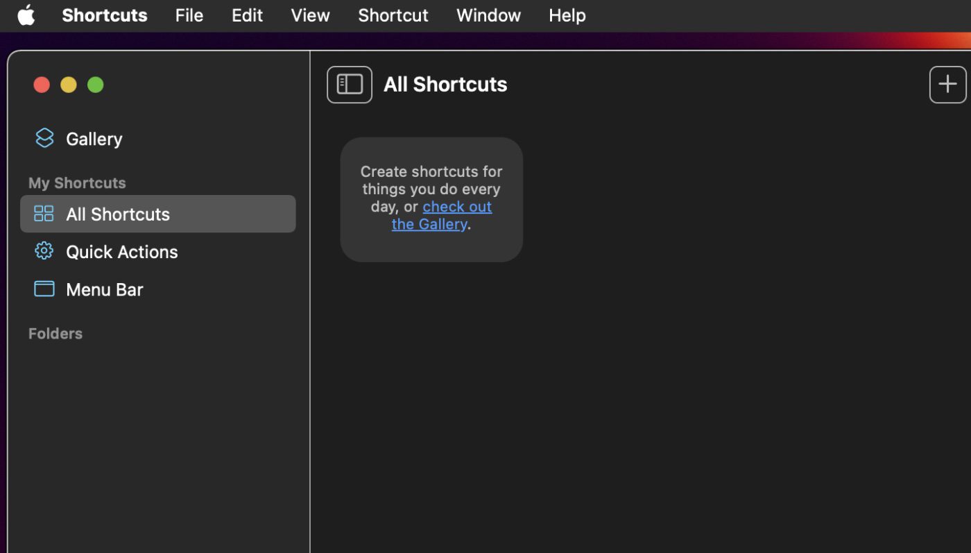 Launch the ShortCuts app
