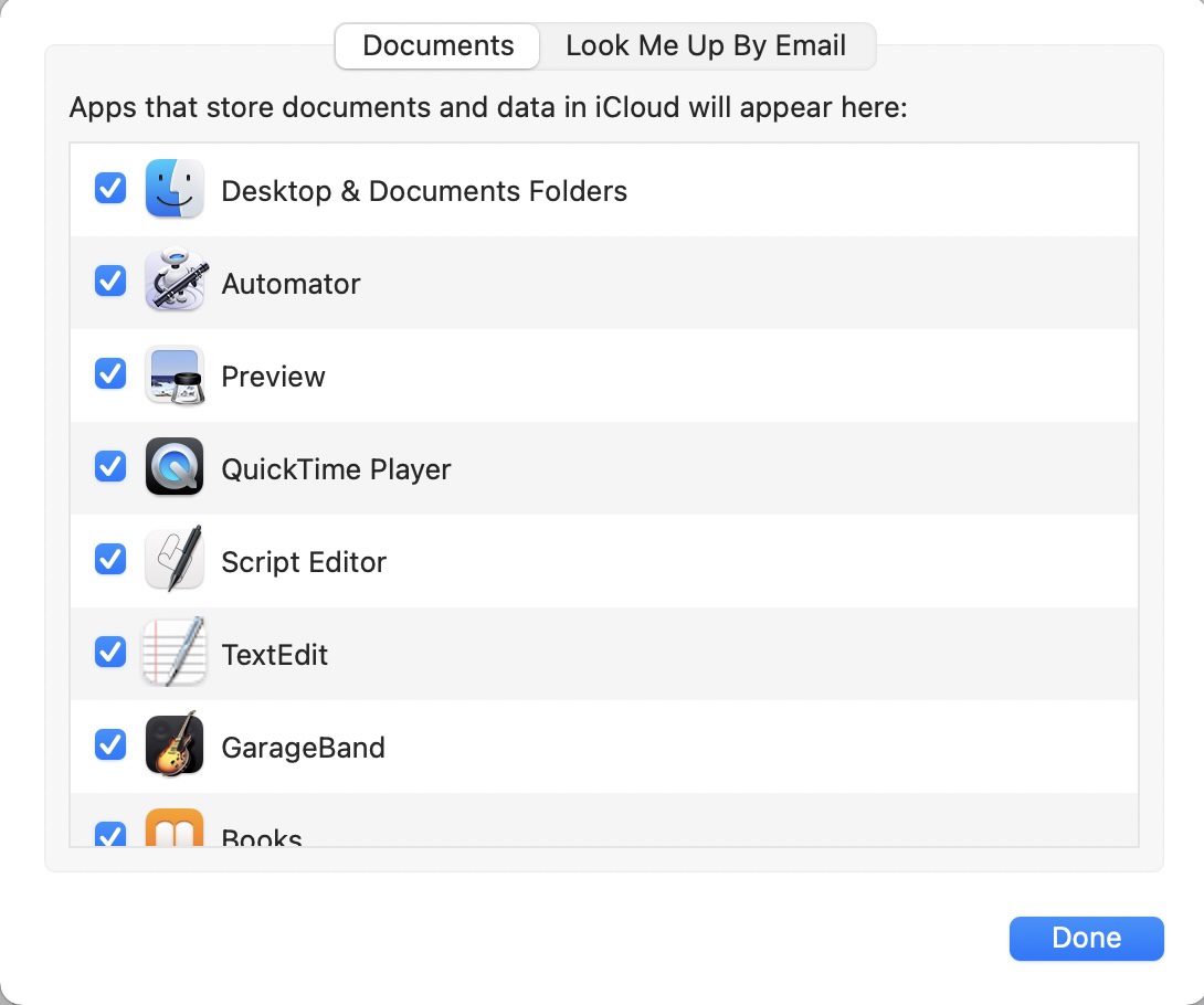 Apps that store documents in iCloud Drive