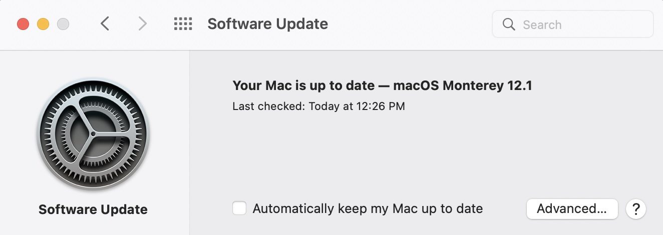 macOS software update