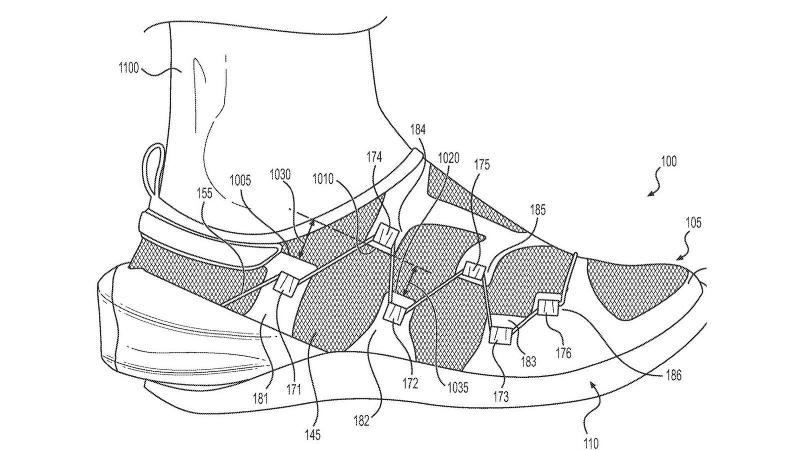 Design for self-lacing tennis shoe
