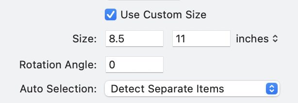 Use Custom Size Image Capture